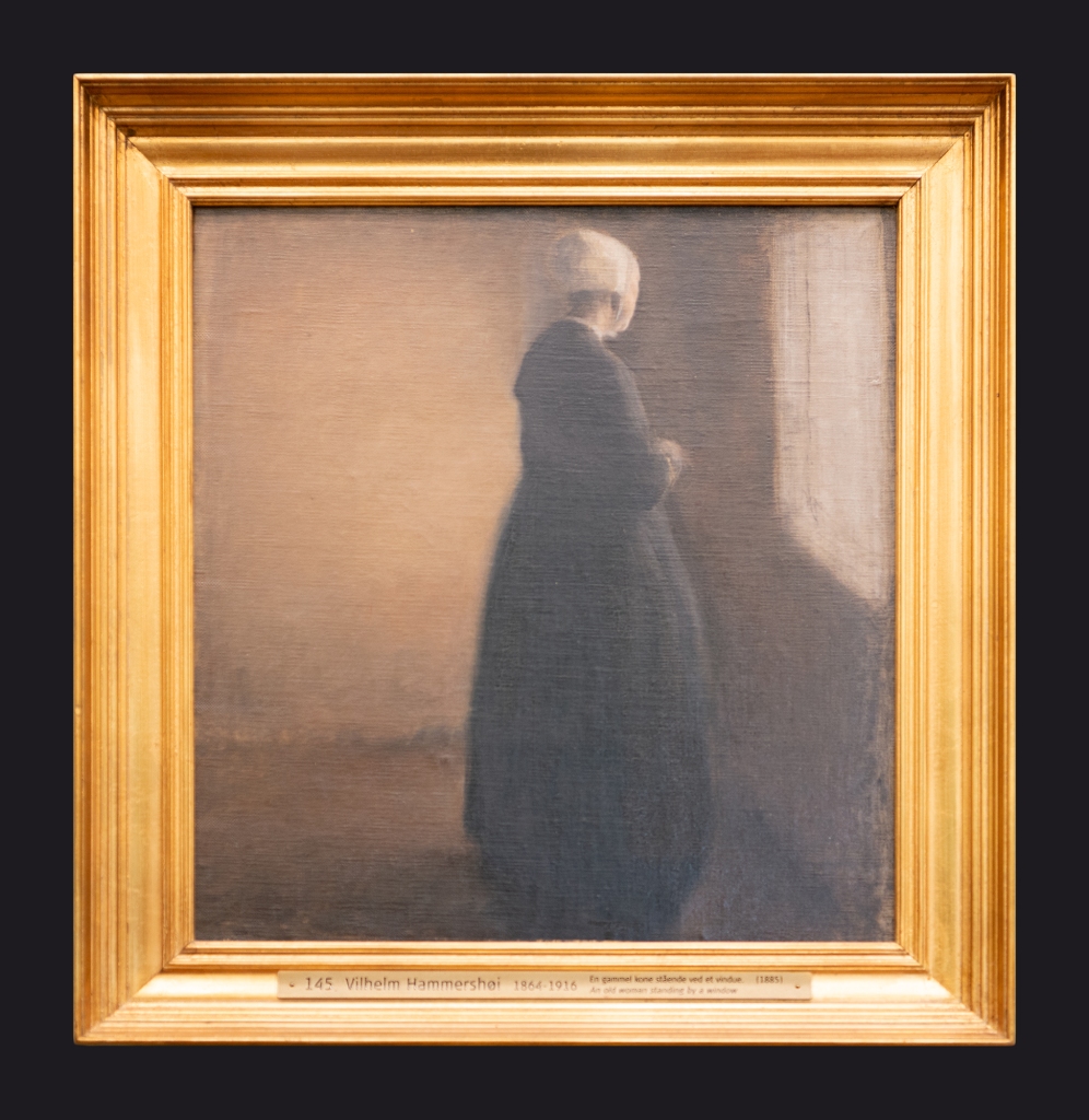1885, An Old Woman Standing by a Window by Leslie Hossack